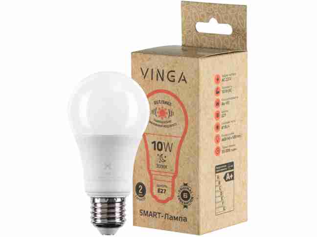 Лампа Vinga A60 10W 3000K E27 Smart