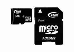 Карта пам'яті Team 8 GB microSDHC Class 10 + SD Adapter (TUSDH8GCL1003)
