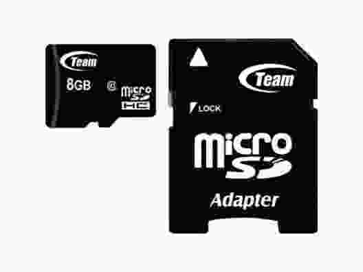 Карта памяти Team 8 GB microSDHC Class 10 + SD Adapter (TUSDH8GCL1003)