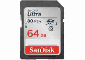 Карта памяти SanDisk 64 GB SDXC Ultra UHS-I 533x Class 10