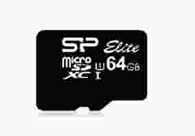 Карта пам'яті Silicon Power 64 GB microSDXC UHS-I Elite + SD adapter (SP064GBSTXBU1V10-SP)