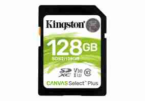 Карта пам'яті Kingston 128 GB SDXC Class 10 UHS-I U3 Canvas Select Plus (SDS2/128GB)