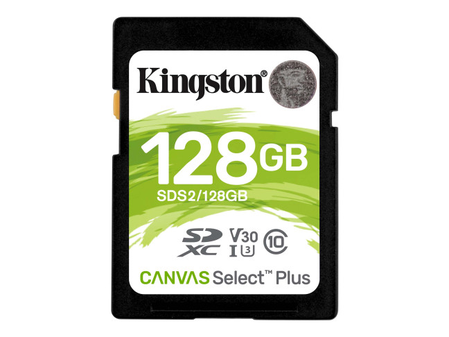Карта пам'яті Kingston 128 GB SDXC Class 10 UHS-I U3 Canvas Select Plus (SDS2/128GB)
