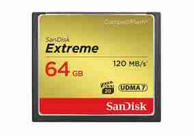 Карта памяти SanDisk 64 GB Extreme CompactFlash 120MB/s