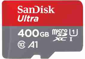 Карта пам'яті SanDisk 400 GB microSDXC UHS-I Ultra A1 + SD adapter SDSQUAR-400G-GN6MA
