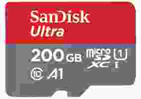 Карта пам'яті SanDisk 200 GB microSDXC UHS-I Ultra A1 + SD adapter SDSQUAR-200G-GN6MA