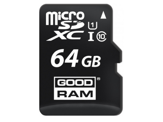 Карта памяти GOODRAM 64 GB microSDXC class 10 UHS-I + SD Adapter (M1AA-0640R12)