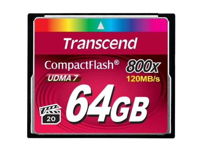 Карта пам'яті Transcend 64 GB 800X CompactFlash Card (TS64GCF800)