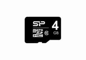 Карта памяти Silicon Power 4 GB microSDHC Class 10 + SD-adapter (SP004GBSTH010V10-SP)