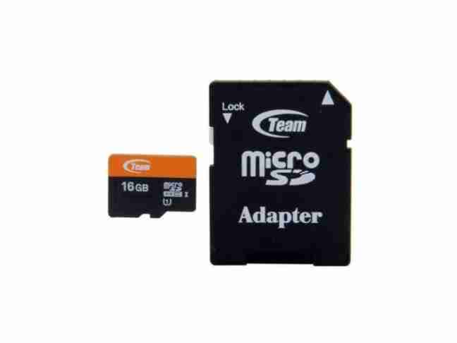 Карта памяти Team 16 GB microSDHC UHS-I + SD Adapter (TUSDH16GUHS03)