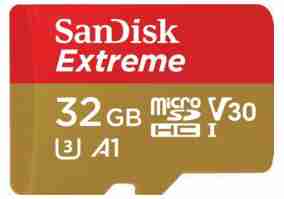Карта пам'яті SanDisk 32 GB microSDHC Extreme UHS-I Class 10 + SD-adapter (SDSQXVF-032G-GN6MA)