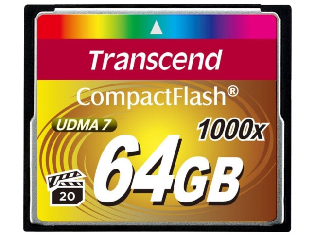 Карта памяти Transcend 64 GB 1000X CompactFlash Card (TS64GCF1000)