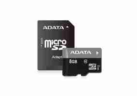 Карта пам'яті ADATA 8GB microSDHC Class 10 + SD-adapter