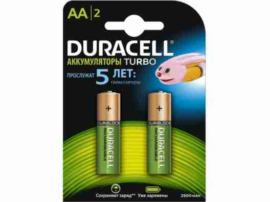 Аккумулятор Duracell 2xAA Turbo 2500 mAh