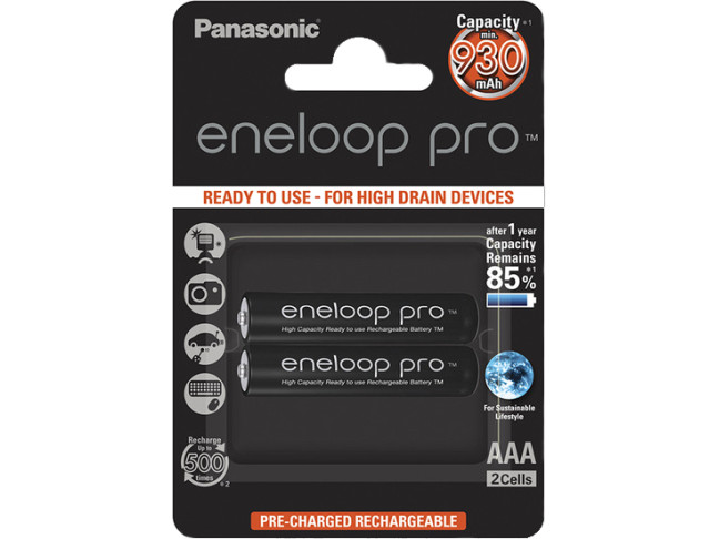 Аккумулятор Panasonic Eneloop Pro 2xAAA 930 mAh