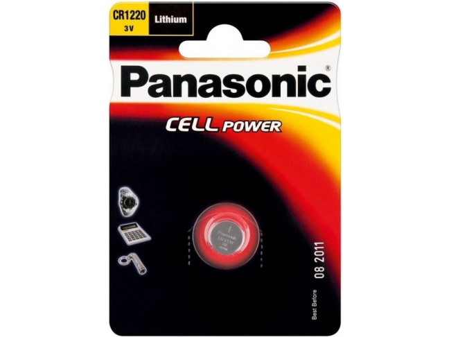 Батарейка Panasonic CR-1220 bat(3B) Lithium 1шт (CR-1220EL/1B)