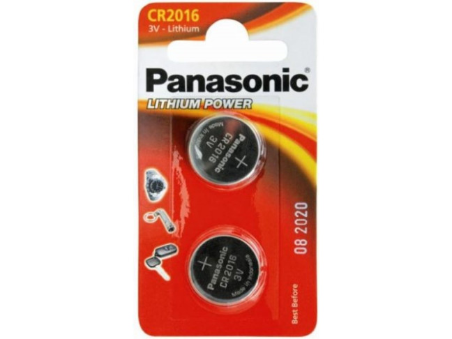 Батарейка Panasonic CR-2016 bat(3B) Lithium 2шт (CR-2016EL/2B)