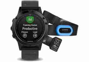 Розумний годинник Garmin Fenix 5 Sapphire HRM Bundle (чорний)