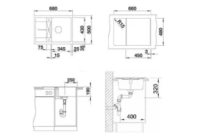 Кухонная мойка Blanco Metra 45S Compact (песочный)
