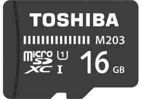 Карта памяти Toshiba 16 GB microSDHC M203 UHS-I Class10 + SD-adapter (THN-M203K0160EA)