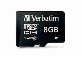 Карта памяти Verbatim 8GB microSDHC Class 10 no adapter