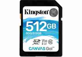 Карта памяти Kingston 512 GB SDXC class 10 UHS-I U3 Canvas Go!