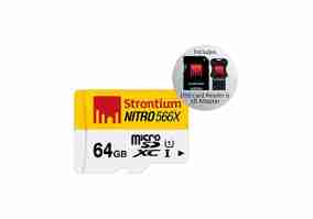Карта памяти Strontium 64 GB microSDXC Nitro UHS-I 566x