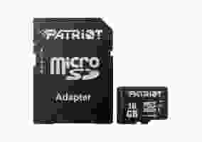 Карта пам'яті Patriot 16 GB microSDHC UHS-I + SD adapter (PSF16GMCSDHC10)