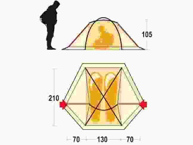 Палатка Ferrino Makalu 2 -местная