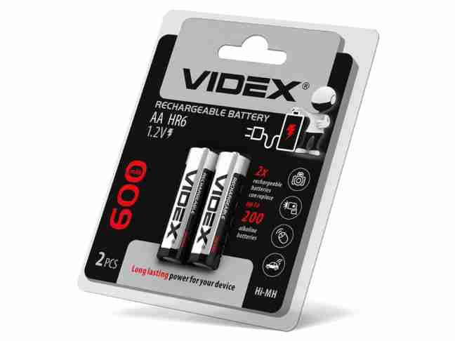 Акумулятор Videx 2xAA 600 mAh