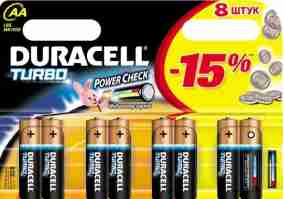 Батарейка Duracell 8xAA Turbo MN1500