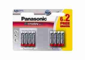 Батарейка Panasonic AAA bat Alkaline 6+2шт EVERYDAY POWER (LR03REE/8B2F)