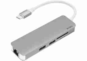 Мультипортовый адаптер WiWU USB-C Type Dock T4