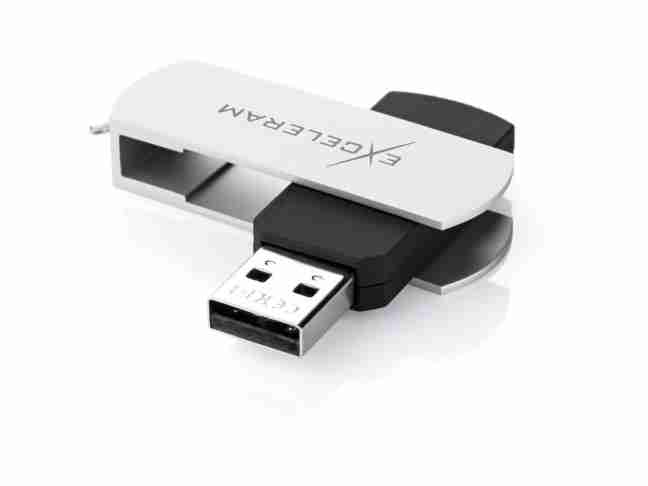 USB флеш накопитель Exceleram 64 GB P2 Series White/Black USB 2.0 (EXP2U2WH2B64)