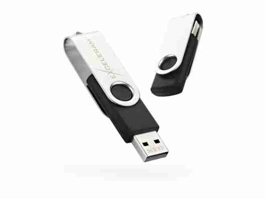 USB флеш накопитель Exceleram 64 GB P1 Series Silver/Black USB 2.0 (EXP1U2SIB64)