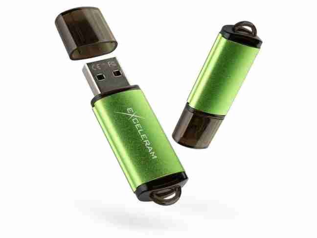 USB флеш накопитель Exceleram 32 GB A3 Series Green USB 2.0 (EXA3U2GR32)