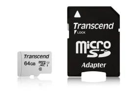 Карта пам'яті Transcend 64 GB microSDXC UHS-I 300S + SD Adapter (TS64GUSD300S-A)