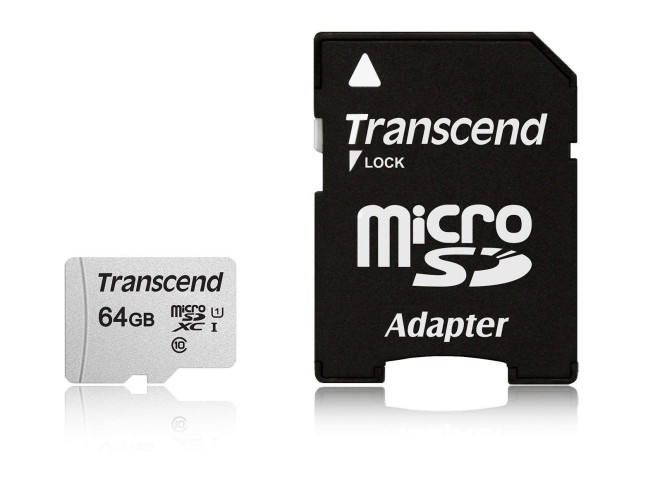 Карта пам'яті Transcend 64 GB microSDXC UHS-I 300S + SD Adapter (TS64GUSD300S-A)