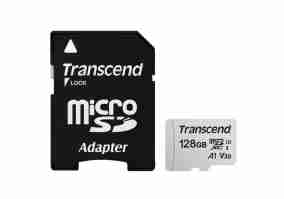 Карта памяти Transcend 128 GB microSDXC UHS-I U3 300S + SD Adapter (TS128GUSD300S-A)