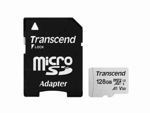 Карта памяти Transcend 128 GB microSDXC UHS-I U3 300S + SD Adapter (TS128GUSD300S-A)