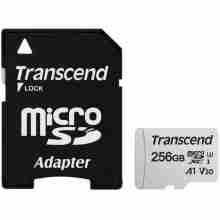 Карта памяти Transcend 256 GB microSDXC UHS-I U3 300S + SD Adapter (TS256GUSD300S-A)