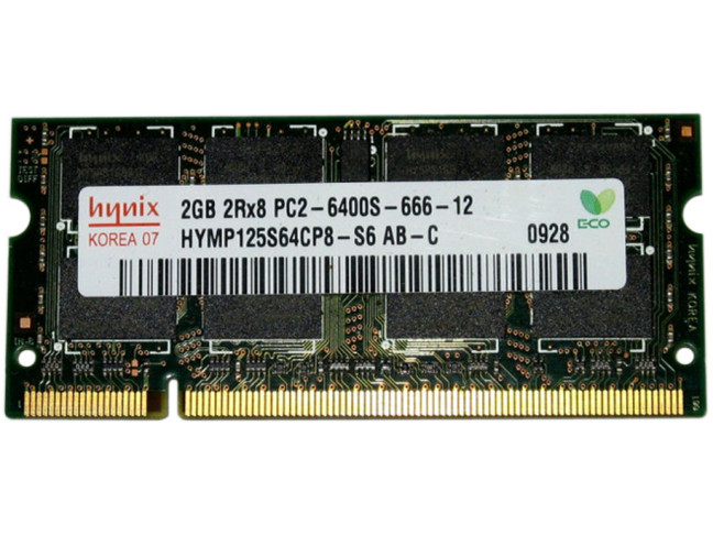 Модуль памяти Hynix 2 GB SO-DIMM DDR2 800 MHz (HYMP125S64CP8-S6)