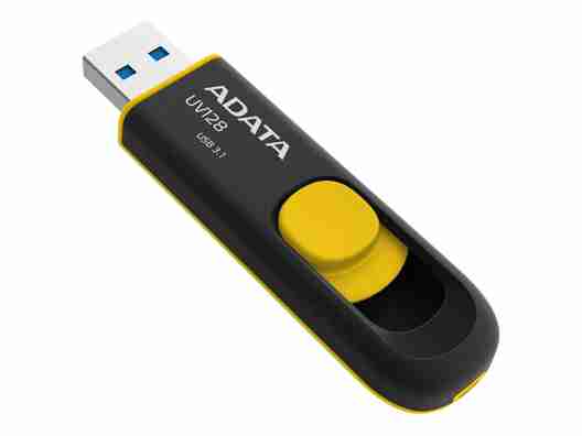 USB флеш накопитель A-Data 16 GB UV128 Black/Yellow