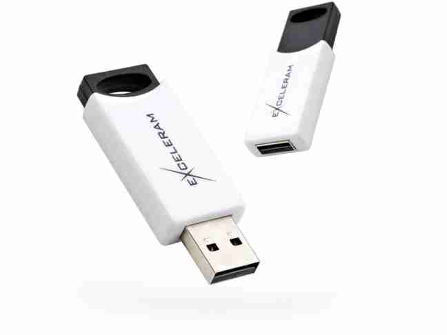 USB флеш накопитель Exceleram 8 GB H2 Series White/Black USB 2.0 (EXU2H2W08)