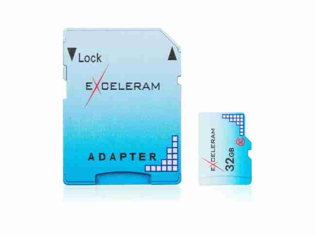 Карта памяти Exceleram 32 GB microSDHC class 10 Color + SD Adapter (EMSD0006)