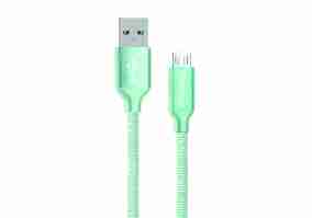 Кабель ColorWay USB - MicroUSB 2.1А 1м Mint (CW-CBUM002-MT)