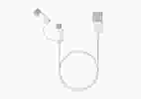 Кабель Xiaomi USB 2.0 AM to Micro 5P + Type-C 0.3m White (383655)