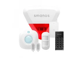Комплект сигналізації Smanos Wireless Outdoor Strobe Siren 6 в 1