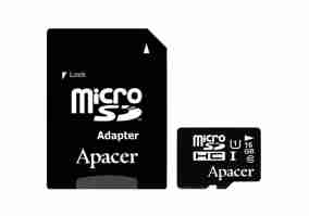 Карта памяти Apacer 16 GB microSDHC UHS-I Class10 + SD-adapter RP (AP16GMCSH10U1-R)