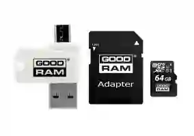 Карта пам'яті GOODRAM 64 GB microSDXC class 10 UHS-I All-in-One (M1A4-0640R12)